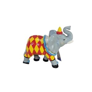 Westland Giftware Trunk Show Elephant Item No  2263 HARLEQUIN  with Tag
